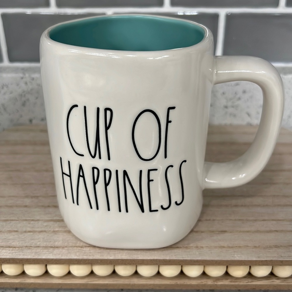 New Rae Dunn CUP OF HAPPINESS Coffee Mug